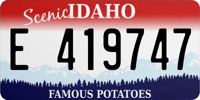 ID license plate E419747