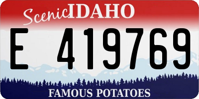 ID license plate E419769