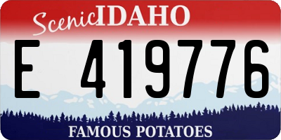 ID license plate E419776