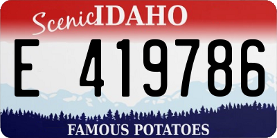 ID license plate E419786