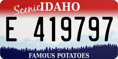 ID license plate E419797