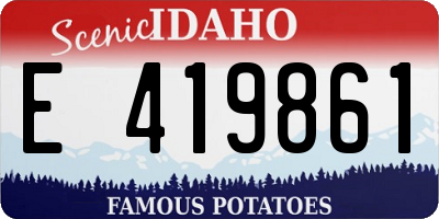 ID license plate E419861