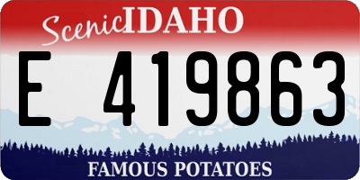 ID license plate E419863