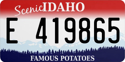 ID license plate E419865