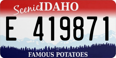 ID license plate E419871