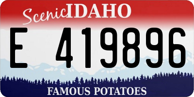 ID license plate E419896