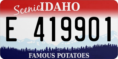 ID license plate E419901