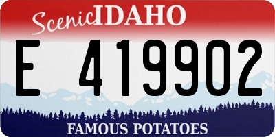ID license plate E419902