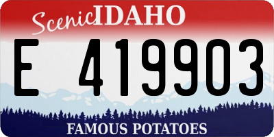 ID license plate E419903