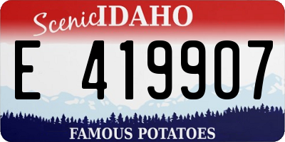 ID license plate E419907
