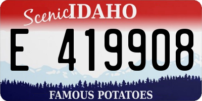 ID license plate E419908