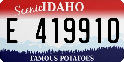ID license plate E419910