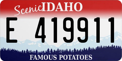 ID license plate E419911