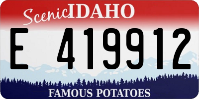 ID license plate E419912