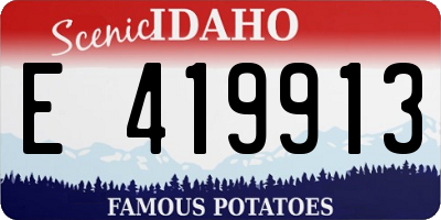 ID license plate E419913