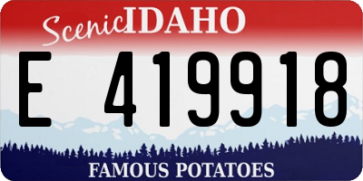 ID license plate E419918
