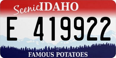 ID license plate E419922