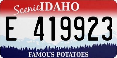 ID license plate E419923