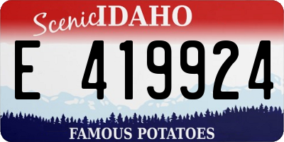 ID license plate E419924