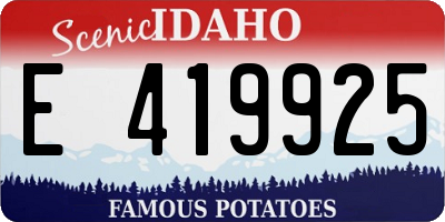 ID license plate E419925
