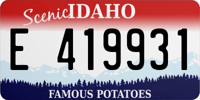 ID license plate E419931