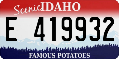 ID license plate E419932