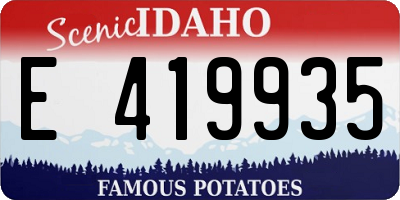 ID license plate E419935