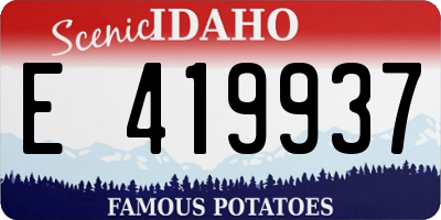 ID license plate E419937
