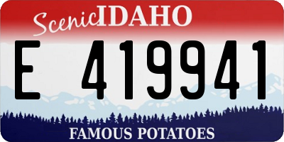 ID license plate E419941