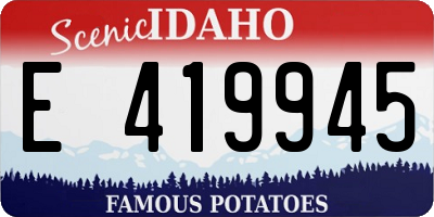 ID license plate E419945