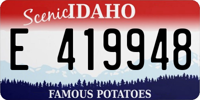 ID license plate E419948