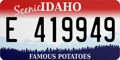 ID license plate E419949