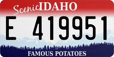 ID license plate E419951