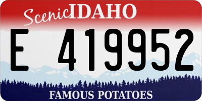 ID license plate E419952