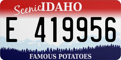 ID license plate E419956