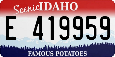 ID license plate E419959