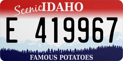 ID license plate E419967