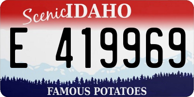 ID license plate E419969