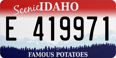 ID license plate E419971