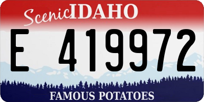 ID license plate E419972