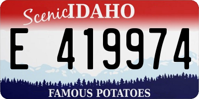 ID license plate E419974