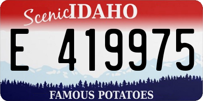 ID license plate E419975