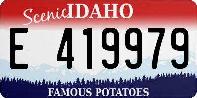 ID license plate E419979