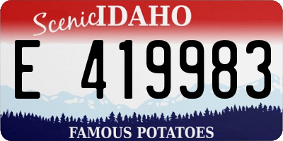 ID license plate E419983