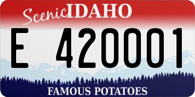 ID license plate E420001