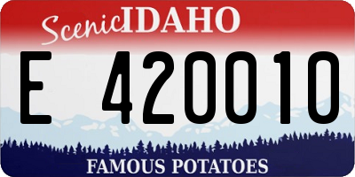 ID license plate E420010