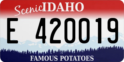 ID license plate E420019