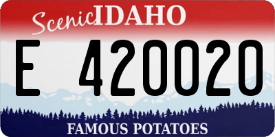 ID license plate E420020