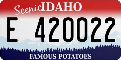 ID license plate E420022
