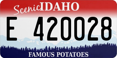 ID license plate E420028